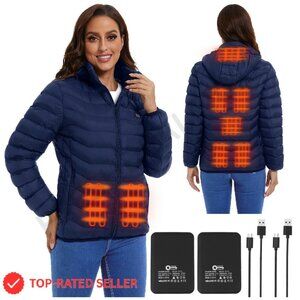 Heated Jacket Lightweight Performance Coat 8 Zone Heating Battery Pack